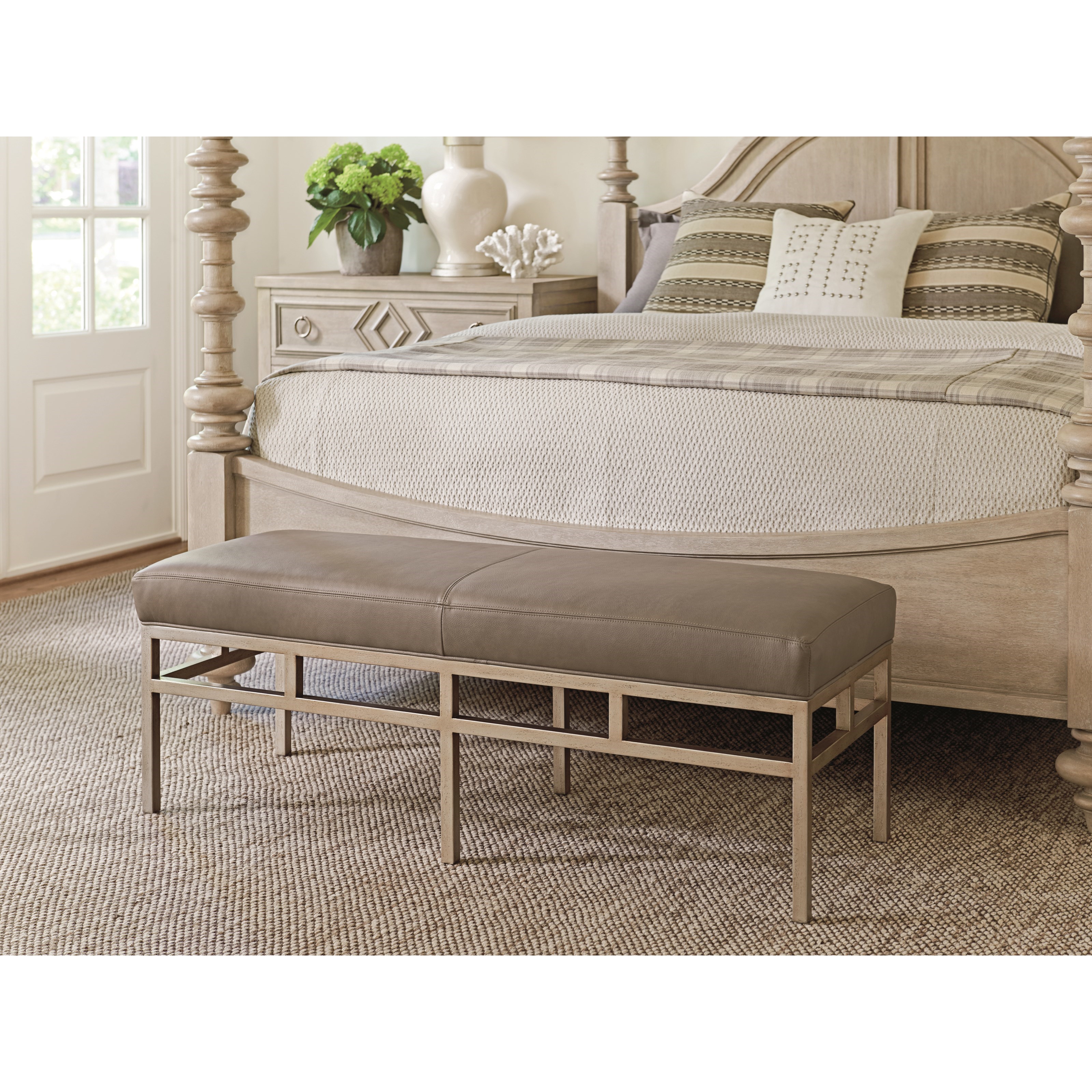 Barclay Butera Barclay Butera Upholstery Lucca Metal Bench