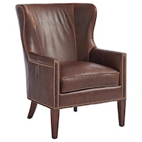 Avery Wing Chair with Nailhead Border