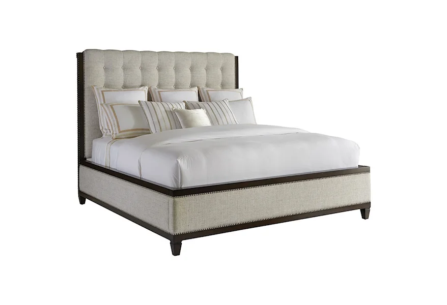 Brentwood Bristol Custom Upholstered Cal King Bed by Barclay Butera at Esprit Decor Home Furnishings