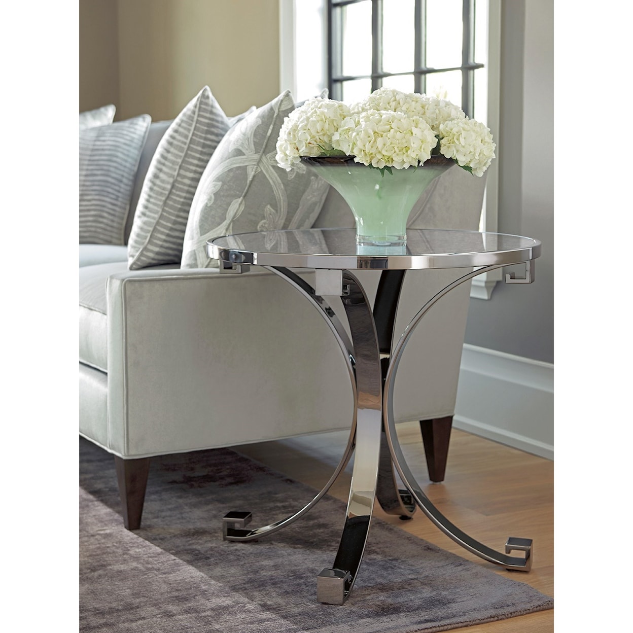 Barclay Butera Brentwood Grace Metal Lamp Table