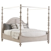 Heathercliff Queen Poster Bed with Removable Metal Canopy