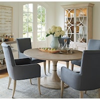 6-Piece Dining Set with Kingsport Table and Serra Customizable Chairs