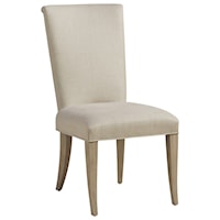 Serra Upholstered Side Chair in Linen Fabric