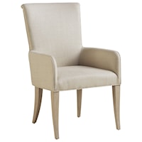 Serra Upholstered Arm Chair in Linen Fabric