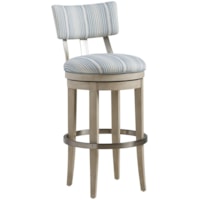 Cliffside Swivel Upholstered Bar Stool in Customizable Fabric