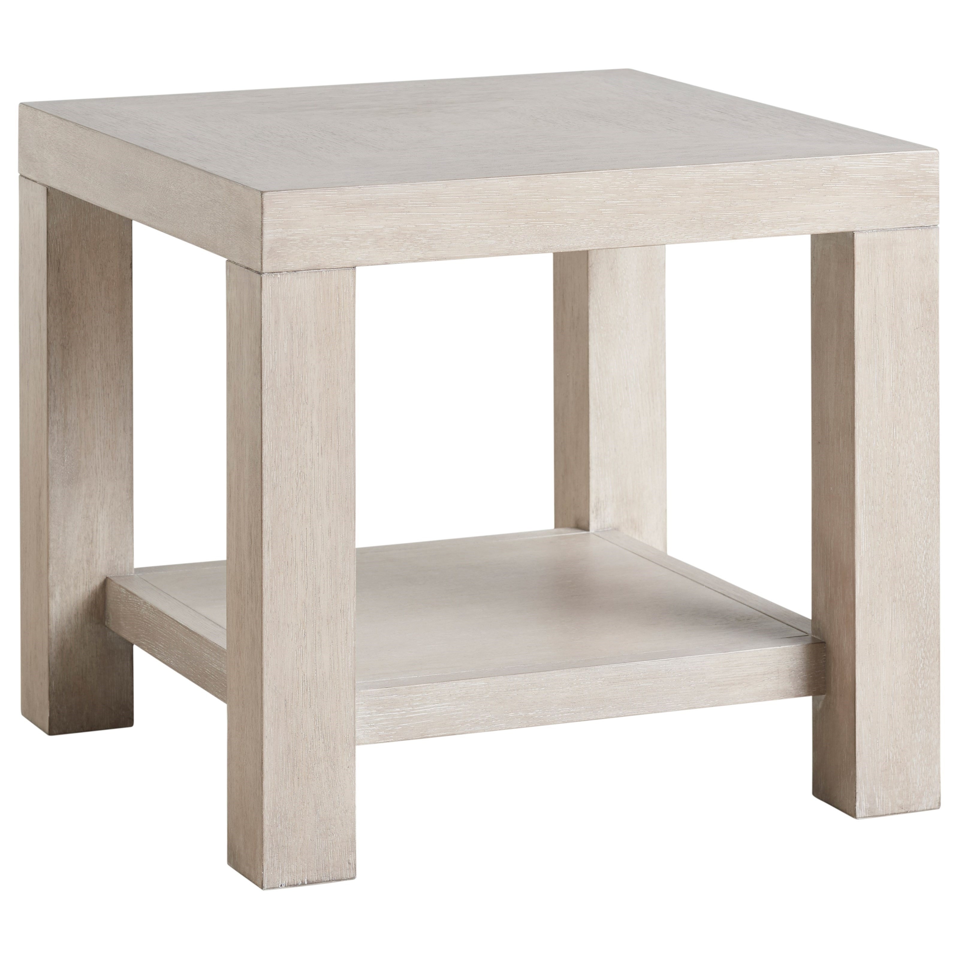 Barclay Butera Malibu Surfrider End Table with Shelf Malouf Furniture Co.  Occ End Tables