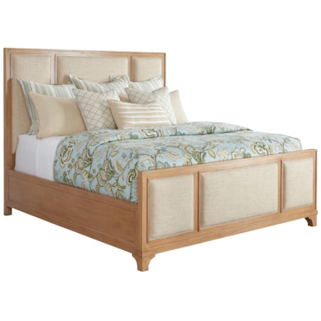 Crystal Cove Upholstered Panel Bed 6/6 King