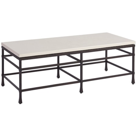 Breakwater Metal And Stone Cocktail Table