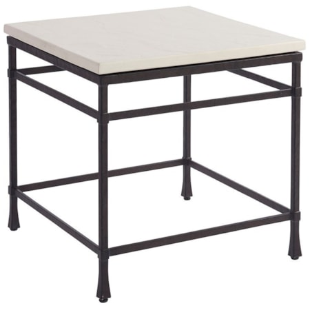 Breakwater Metal And Stone Lamp Table