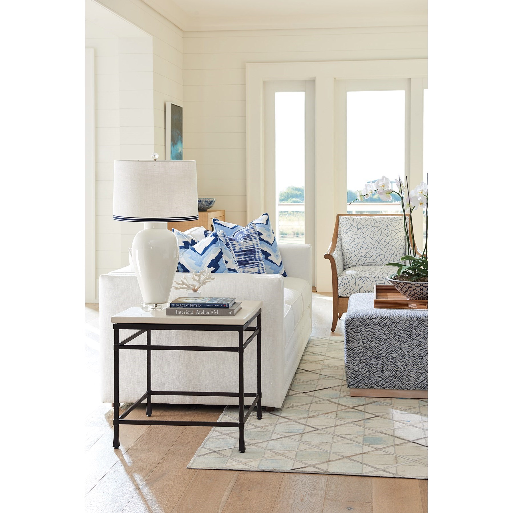 Breakwater Metal And Stone Lamp Table