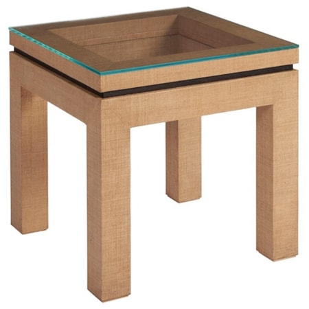 Harbor Raffia Lamp Table
