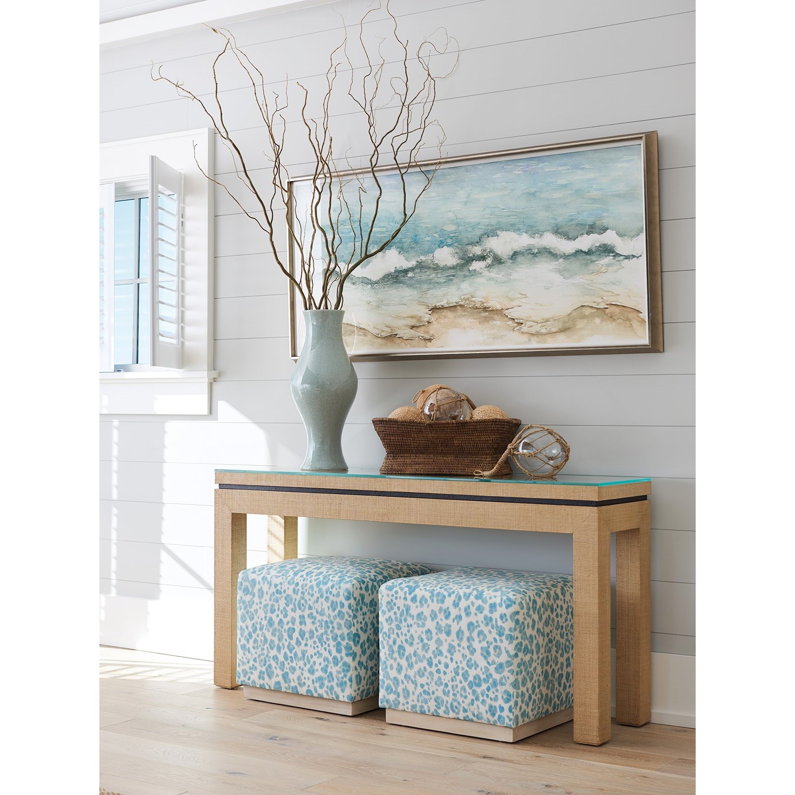 Harbor Raffia Console
