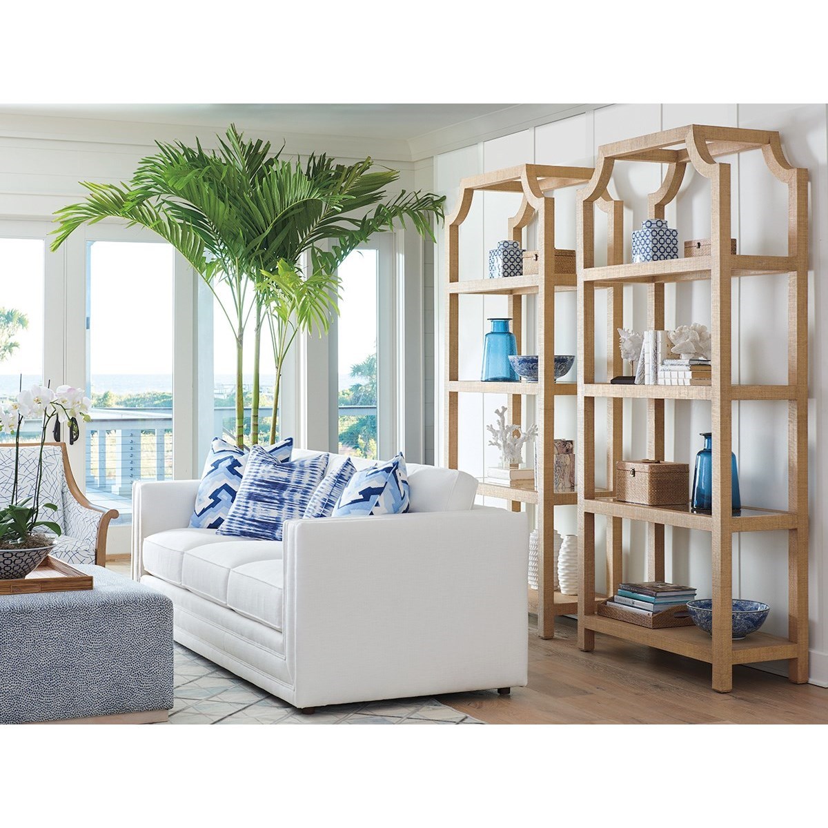 Barclay Butera Newport Beachcomber Raffia Etagere