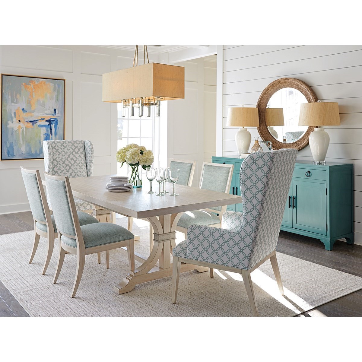 Wing chair side 2025 table
