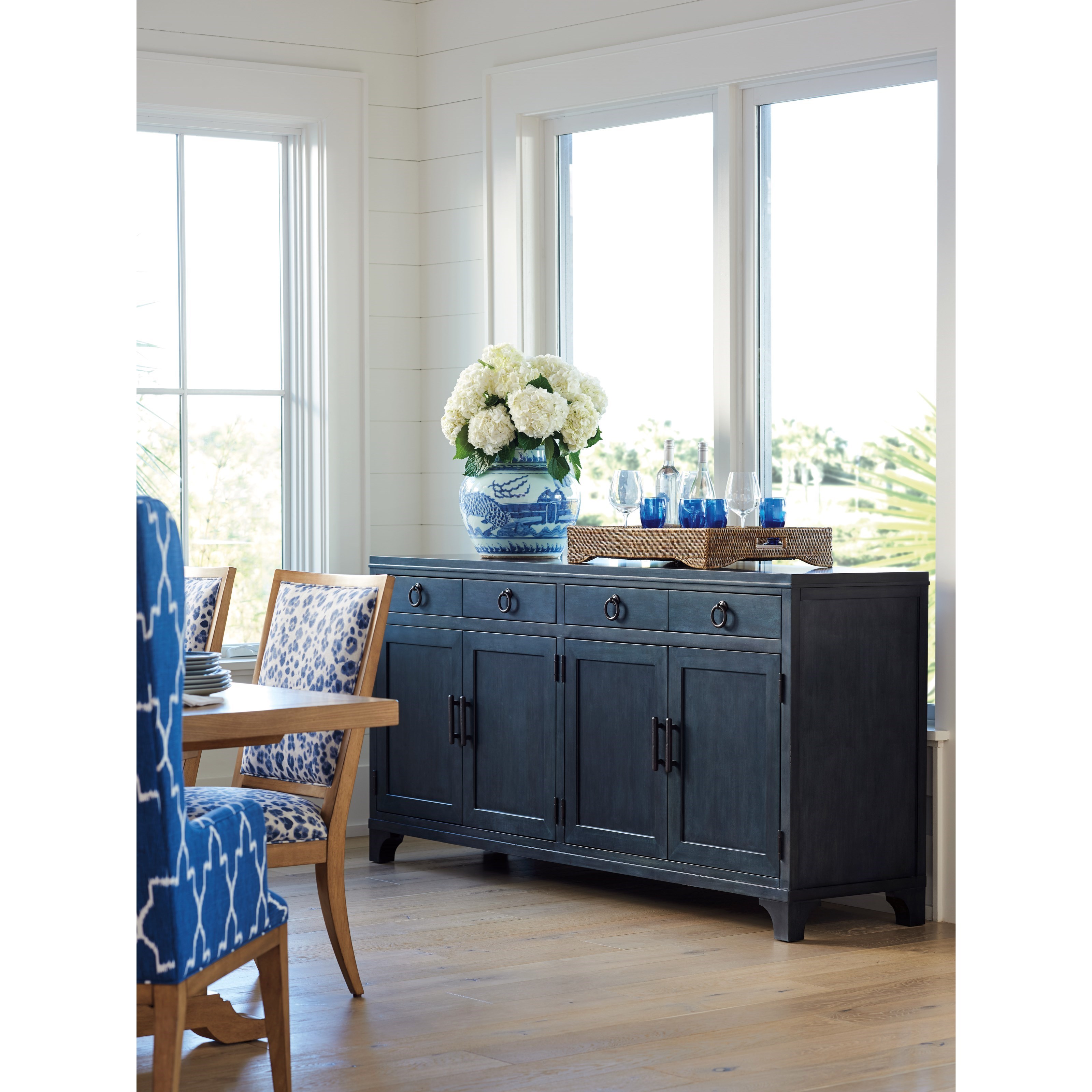 Dark blue deals buffet table