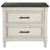 Cottage Nightstand with Weathered Finish