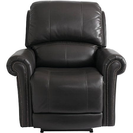 Traditional Power Lay-Flat Recliner with Power Headrest and Lumbar