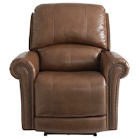 Traditional Power Lay-Flat Recliner with Power Headrest and Lumbar