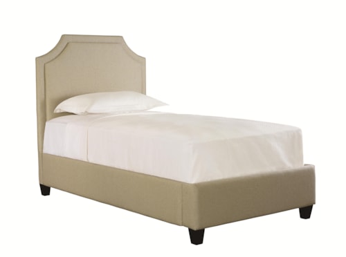 King Florence Upholstered Headboard and Low Footboard Bed