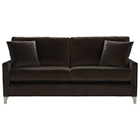 Custom Design 84" Sofa with Track Arms and Metal Legs