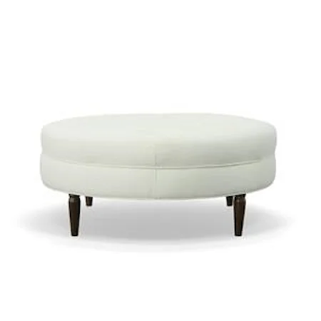 Large Round Ottoman with Diamond Tufting