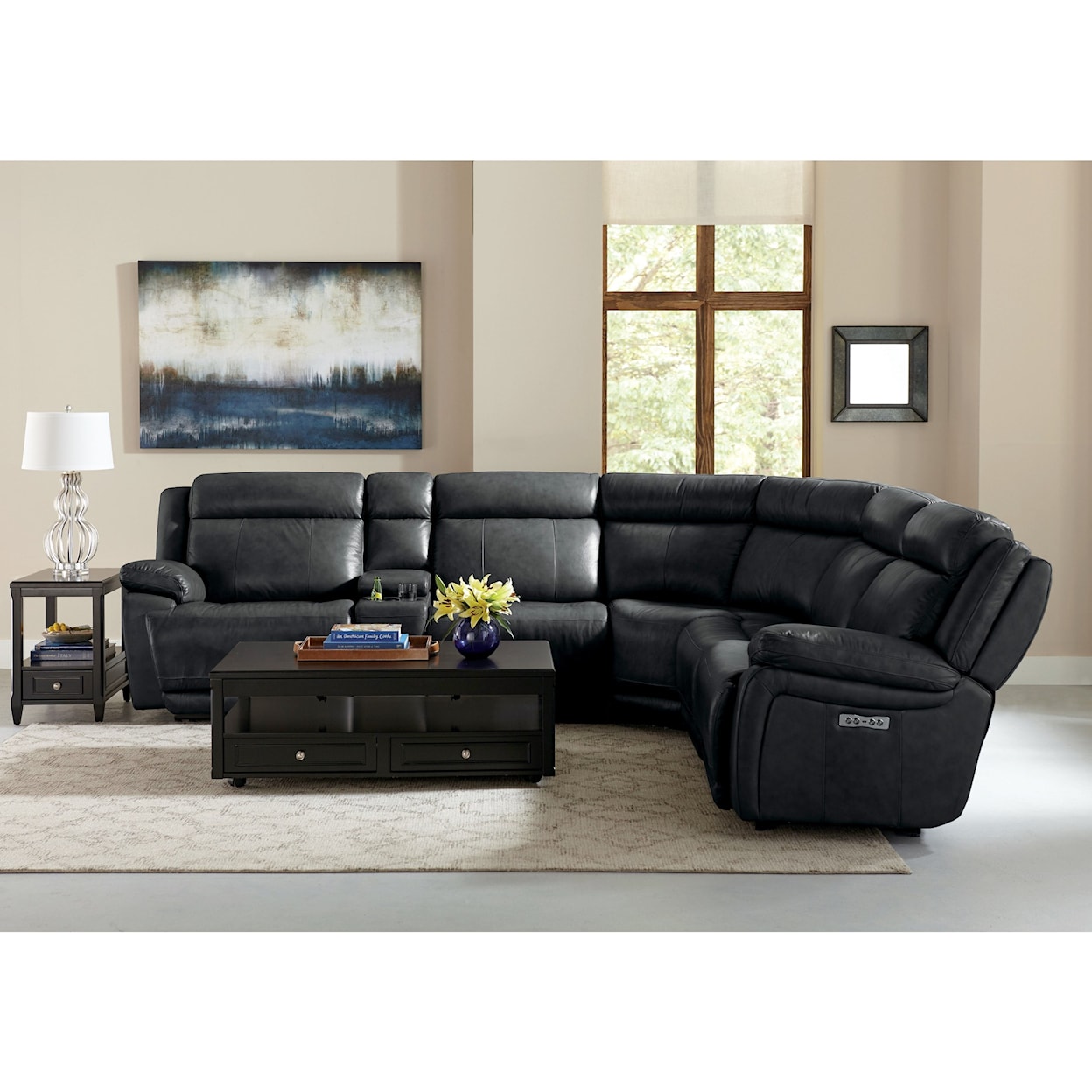 Bassett Club Level Evo Power Reclining Sectional