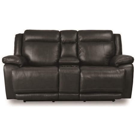 Power Reclining Console Love Seat with Power Headrest