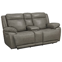 Power Reclining Console Love Seat with Power Headrest