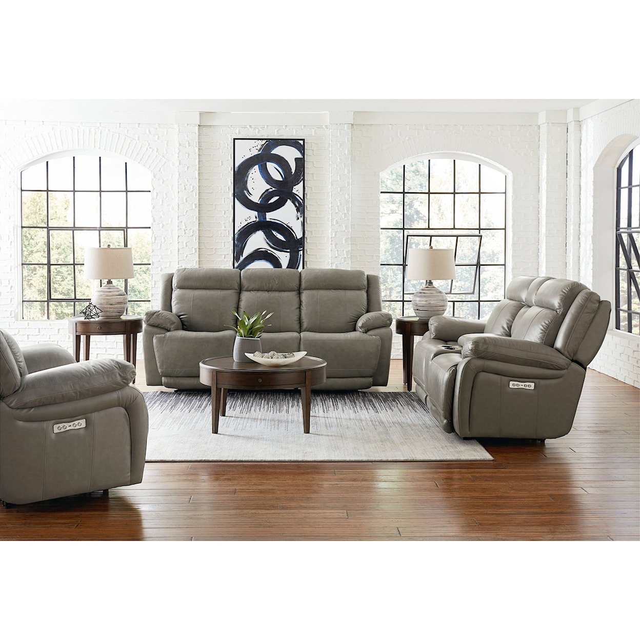 Bassett Club Level - Evo Power Reclining Console Love Seat