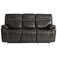 Casual Power Reclining Sofa with Power Headrests, Lumbar and USB Ports