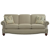 Traditional Sofa with Rolled Arms