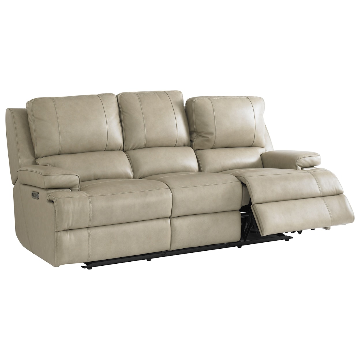 Bassett Club Level - Parsons Reclining Sofa with Power Headrests