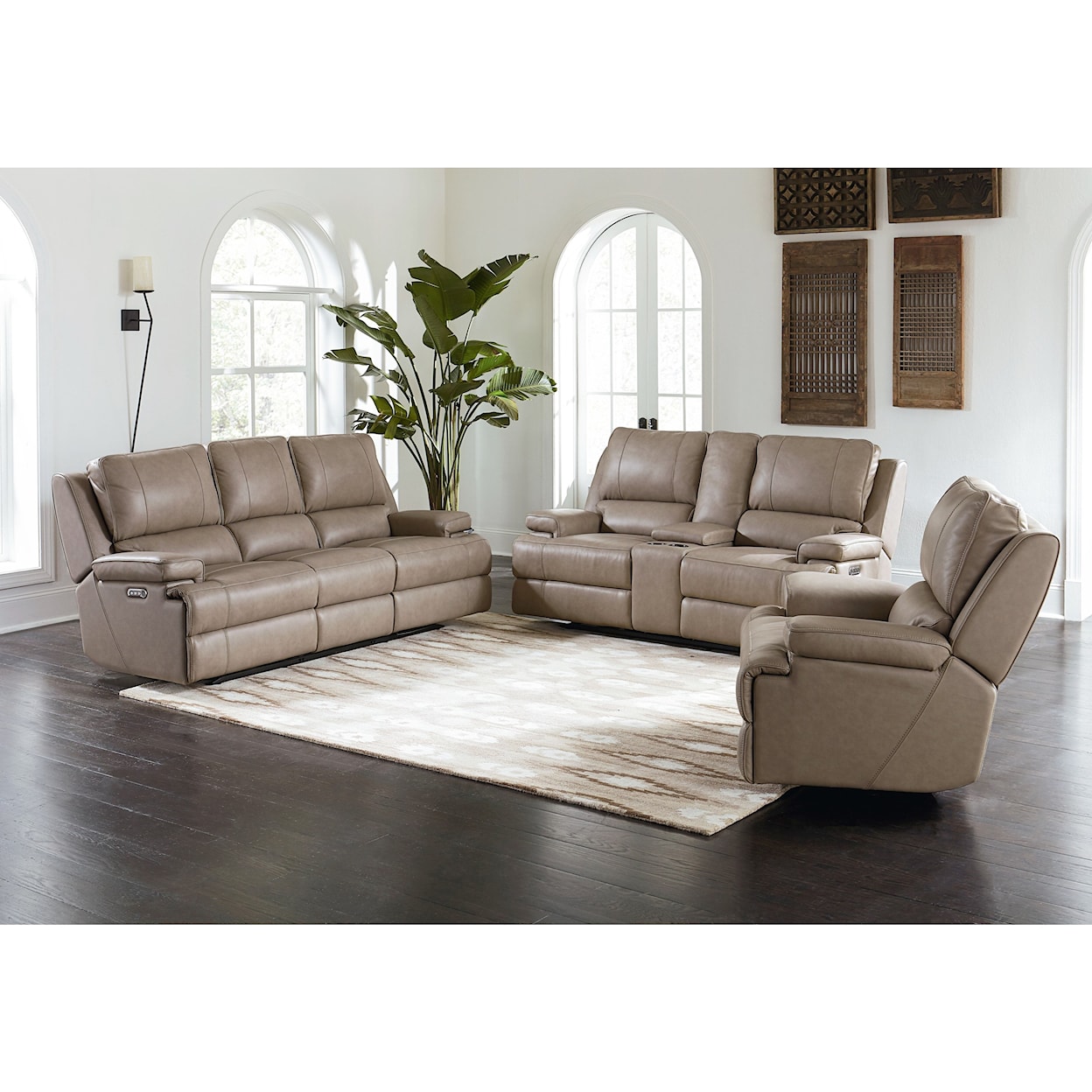 Bassett Club Level - Parsons Reclining Sofa with Power Headrests