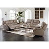 Bassett Club Level - Parsons Double Reclining Loveseat w/ Power Headrests