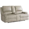 Bassett Club Level - Parsons Double Reclining Loveseat w/ Power Headrests