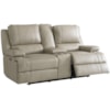 Bassett Club Level - Parsons Double Reclining Loveseat w/ Power Headrests