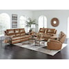 Bassett Club Level - Parsons Double Reclining Loveseat w/ Power Headrests