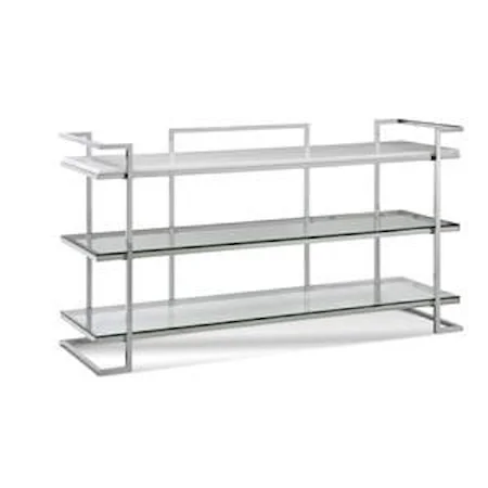 Contemporary Console Table with Three Shelves