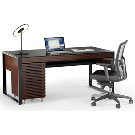 Desk with File Cabinet