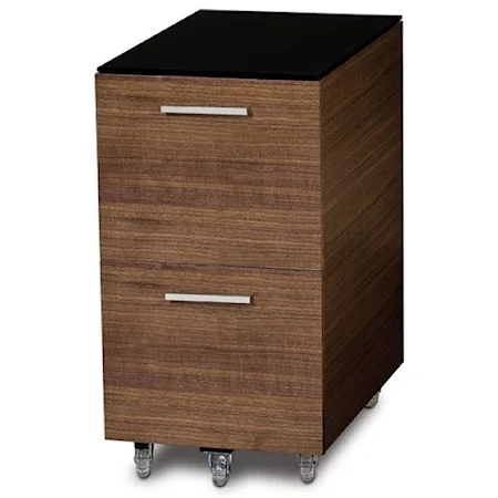 Tall Mobile File Pedestal with 2 Drawers