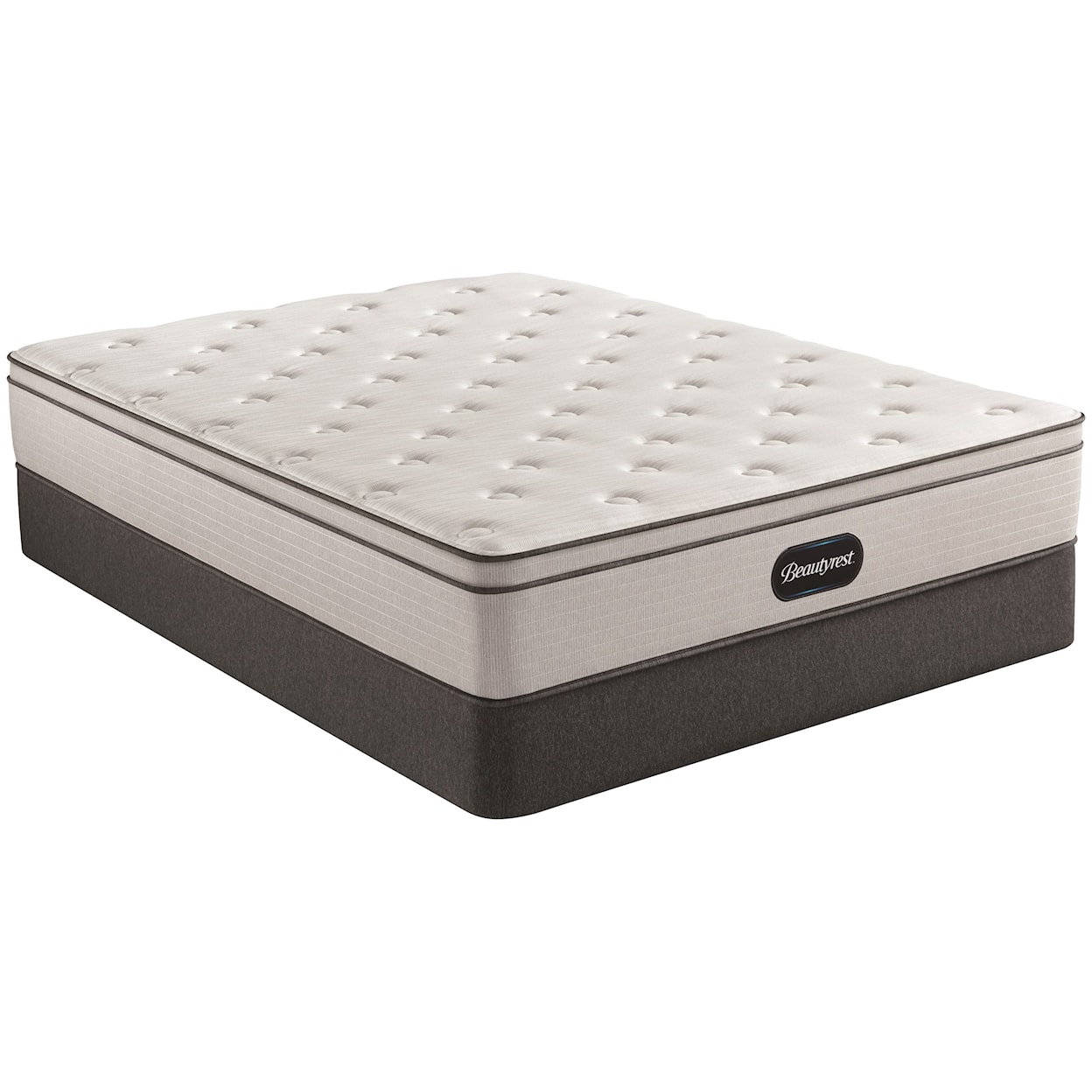 Beautyrest BR800 Plush ET Twin XL 12" Pocketed Coil Mattress Set