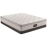 Twin 12" Plush Euro Top Pocketed Coil Mattress and 6" Low Profile Steel Foundation