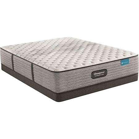 Cal King 13 1/2" Extra Firm Pocketed Coil Mattress and 5" Low Profile Foundation