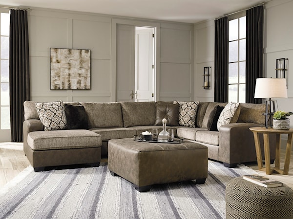 3pc Sectional and ottoman 