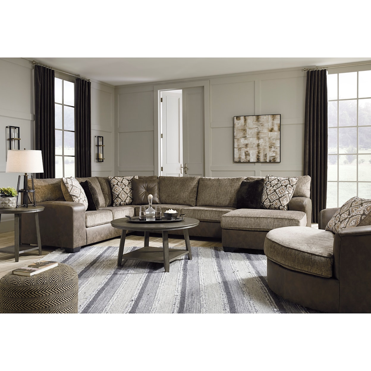 Benchcraft by Ashley Abalone 3-Piece Sectional with Chaise