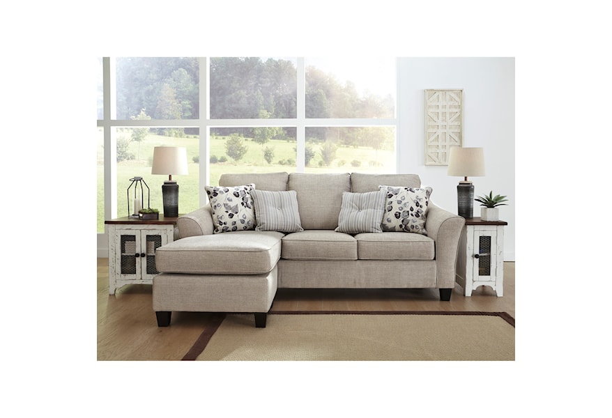 Benchcraft by Ashley Abney Sofa Chaise with Queen Sleeper | Royal ...
