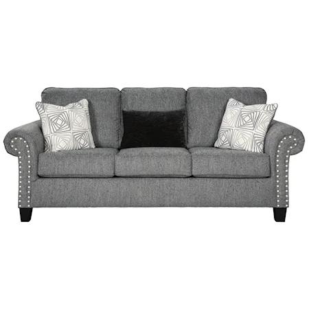 Contemporary Sofa with Nailhead Trim