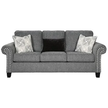 Contemporary Sofa with Nailhead Trim