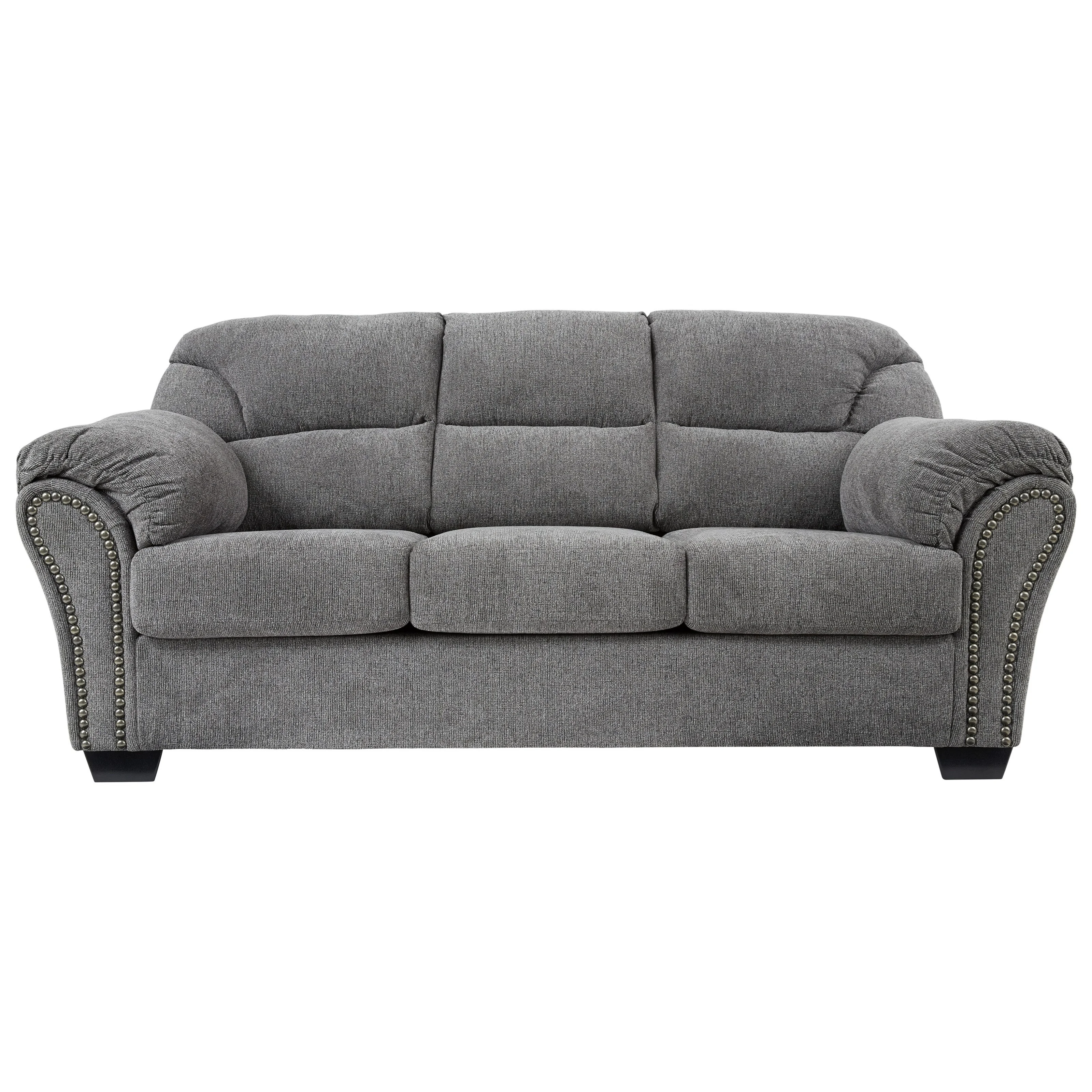 Benchcraft Allmaxx 23441 Sofa with Pillow Arms and Nailhead Trim