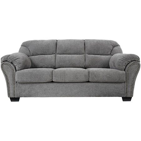 Sofa with Pillow Arms and Nailhead Trim